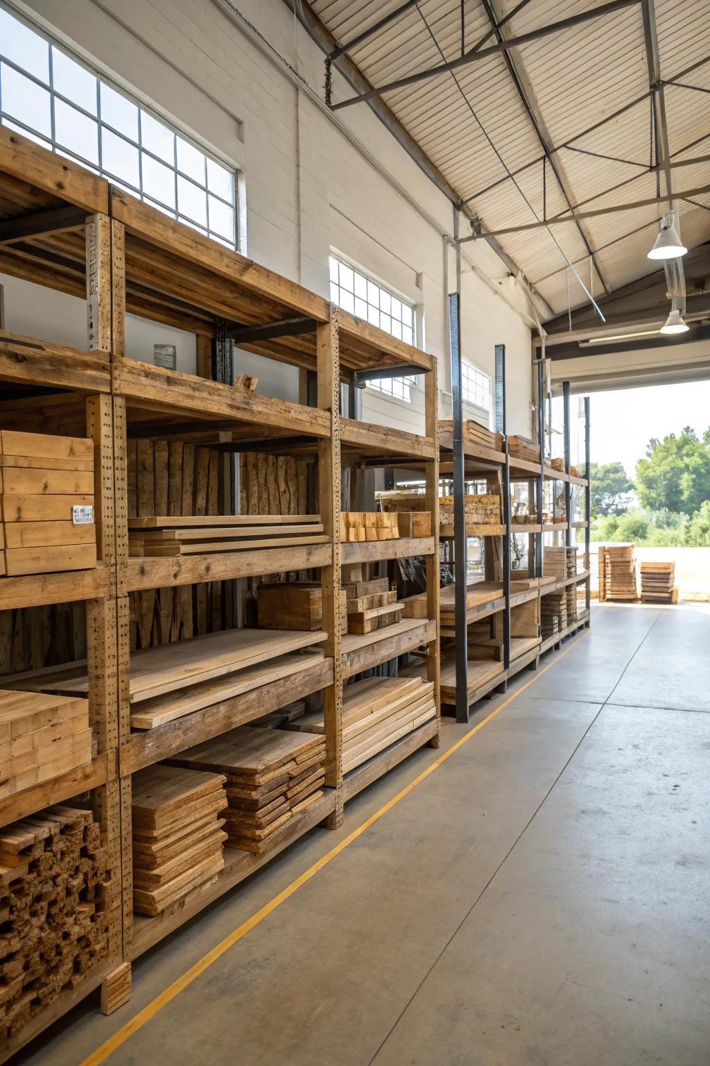 Eco-friendly materials offer a sustainable approach to shelving design.