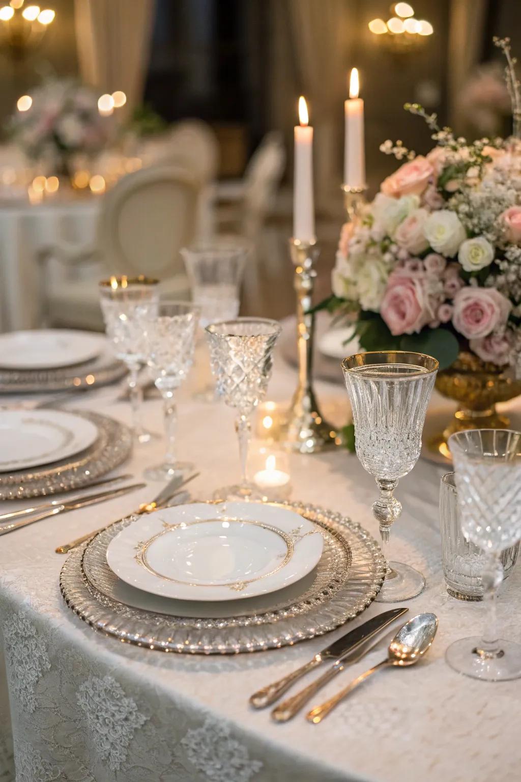 Classic elegance with crystal and fine china