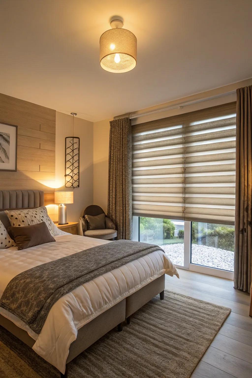 Energy-efficient blinds combine style with practicality.