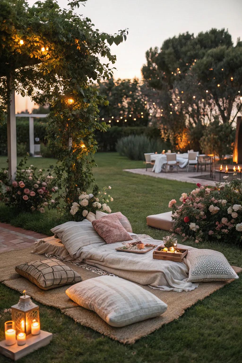 A garden getaway offers a peaceful and intimate birthday celebration.