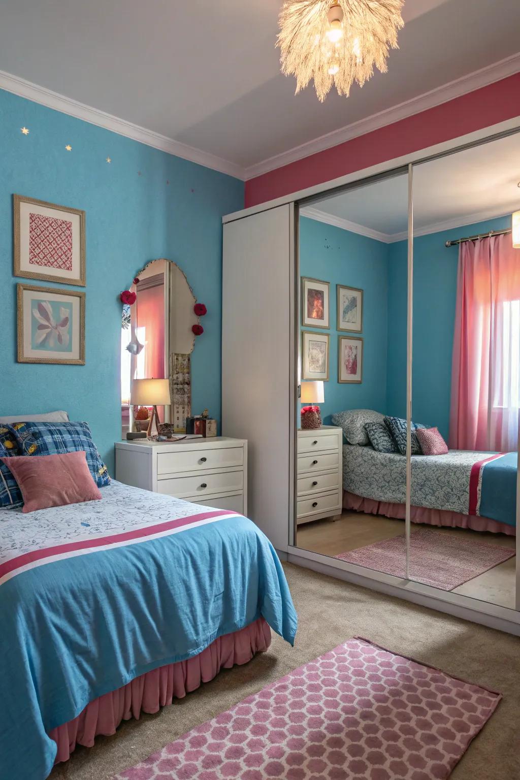 Mirrors enhance light and make the space feel more expansive.