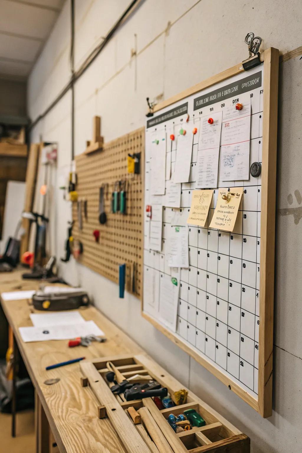 Magnetic boards provide a tidy solution for small clamp storage.