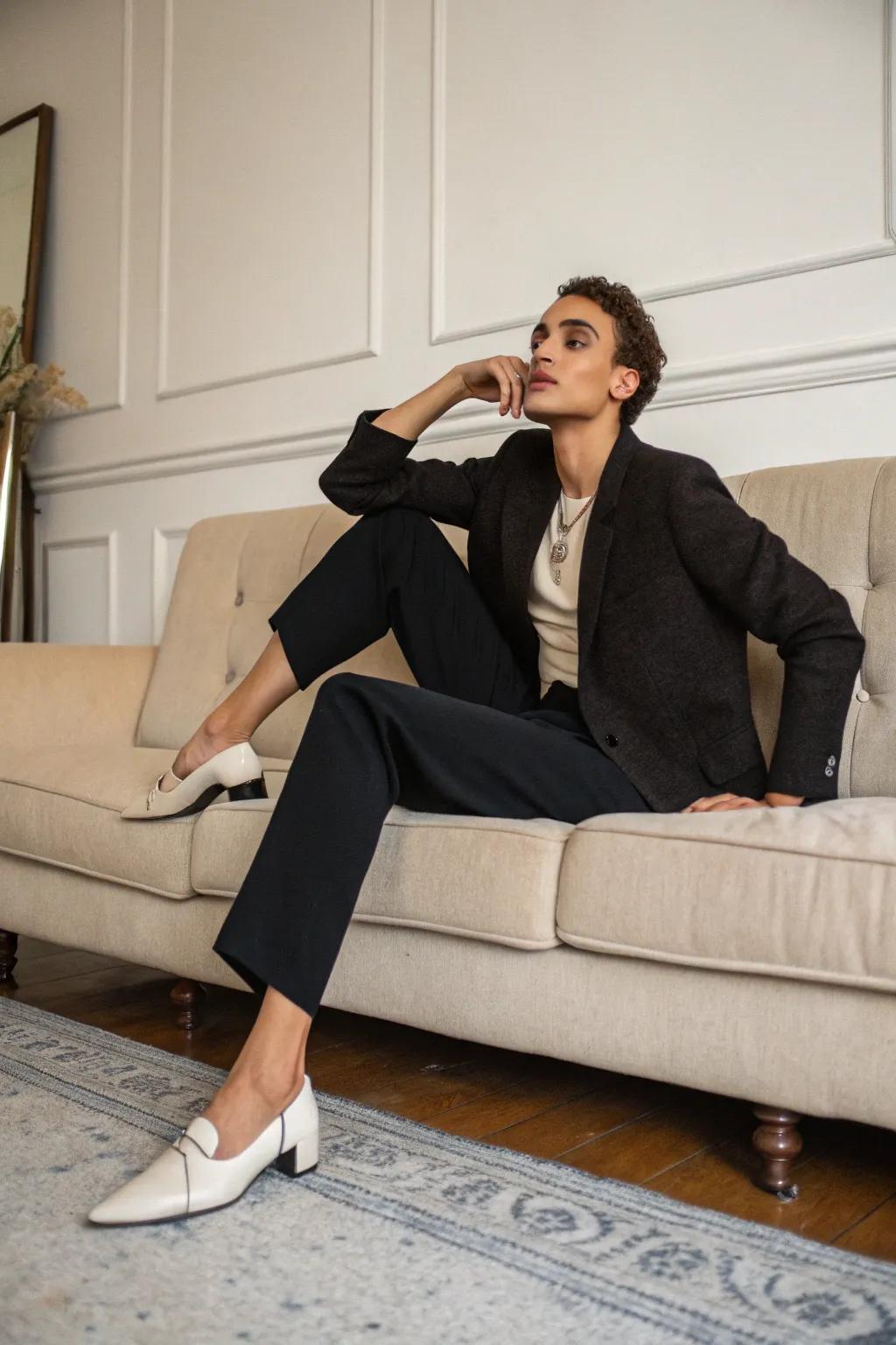 Couch edge elegance highlights the sophistication of your style.