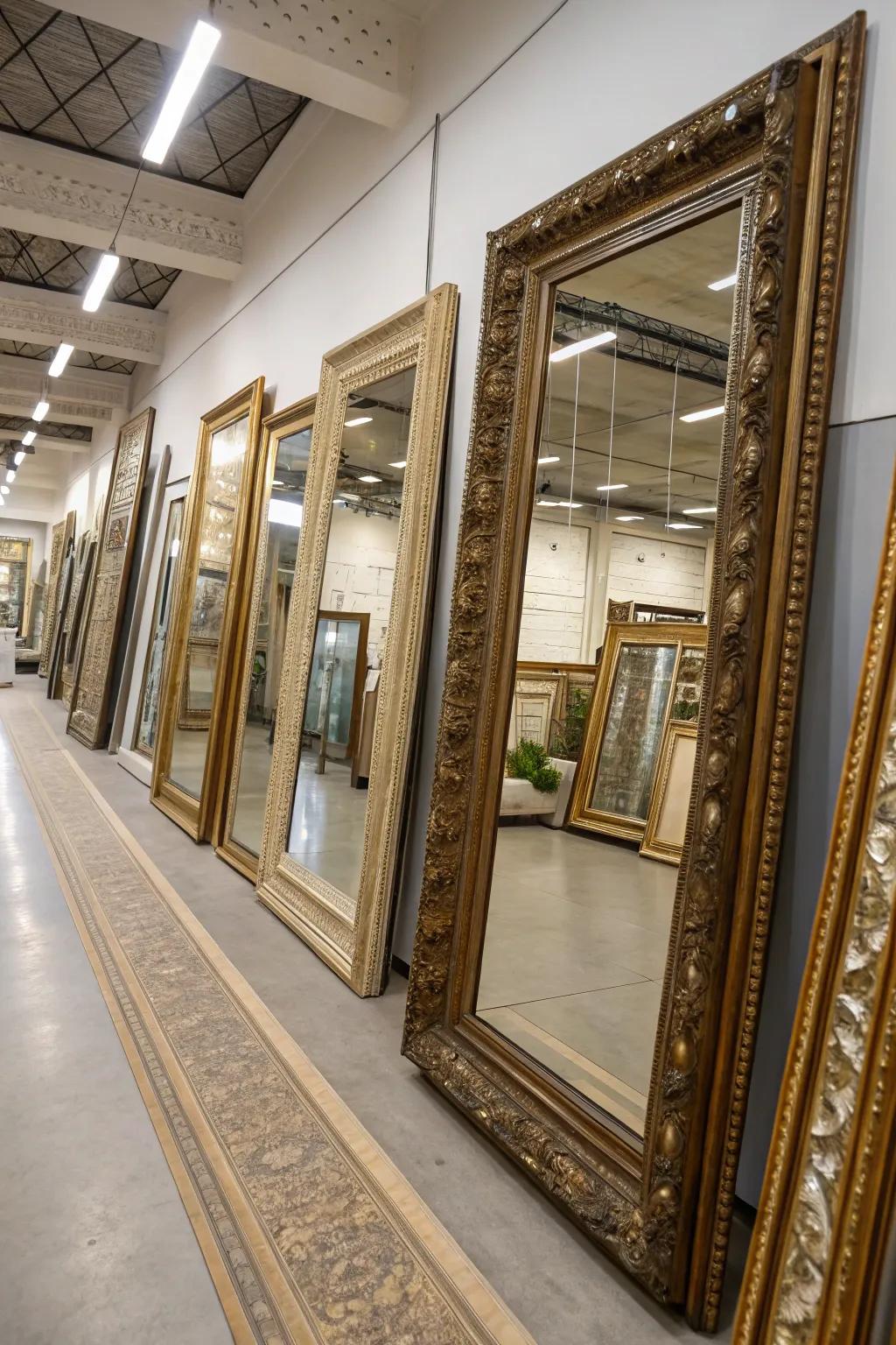 Mirrors add light and elegance to any space.