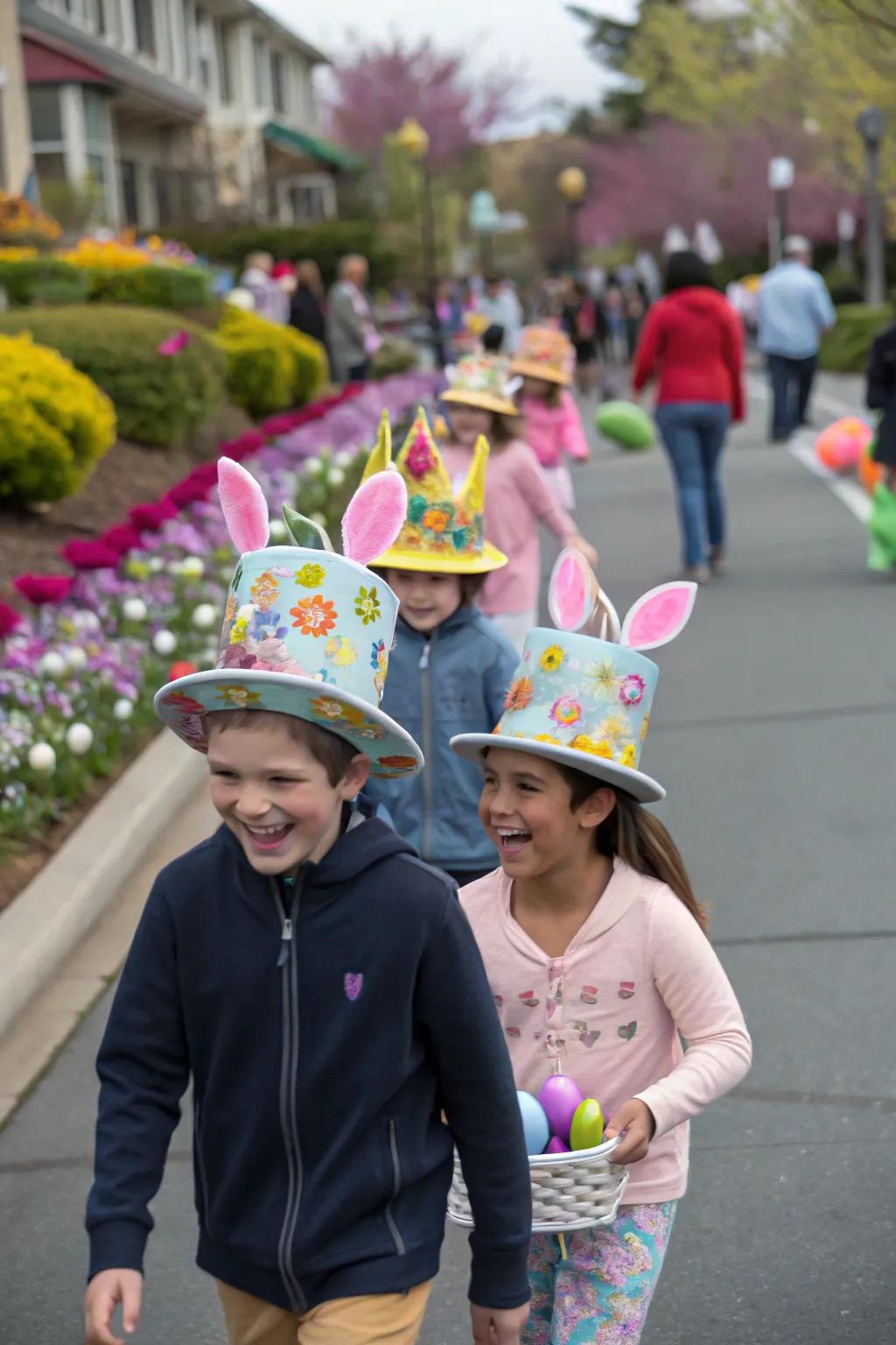 A creative and fun Easter hat parade for kids.