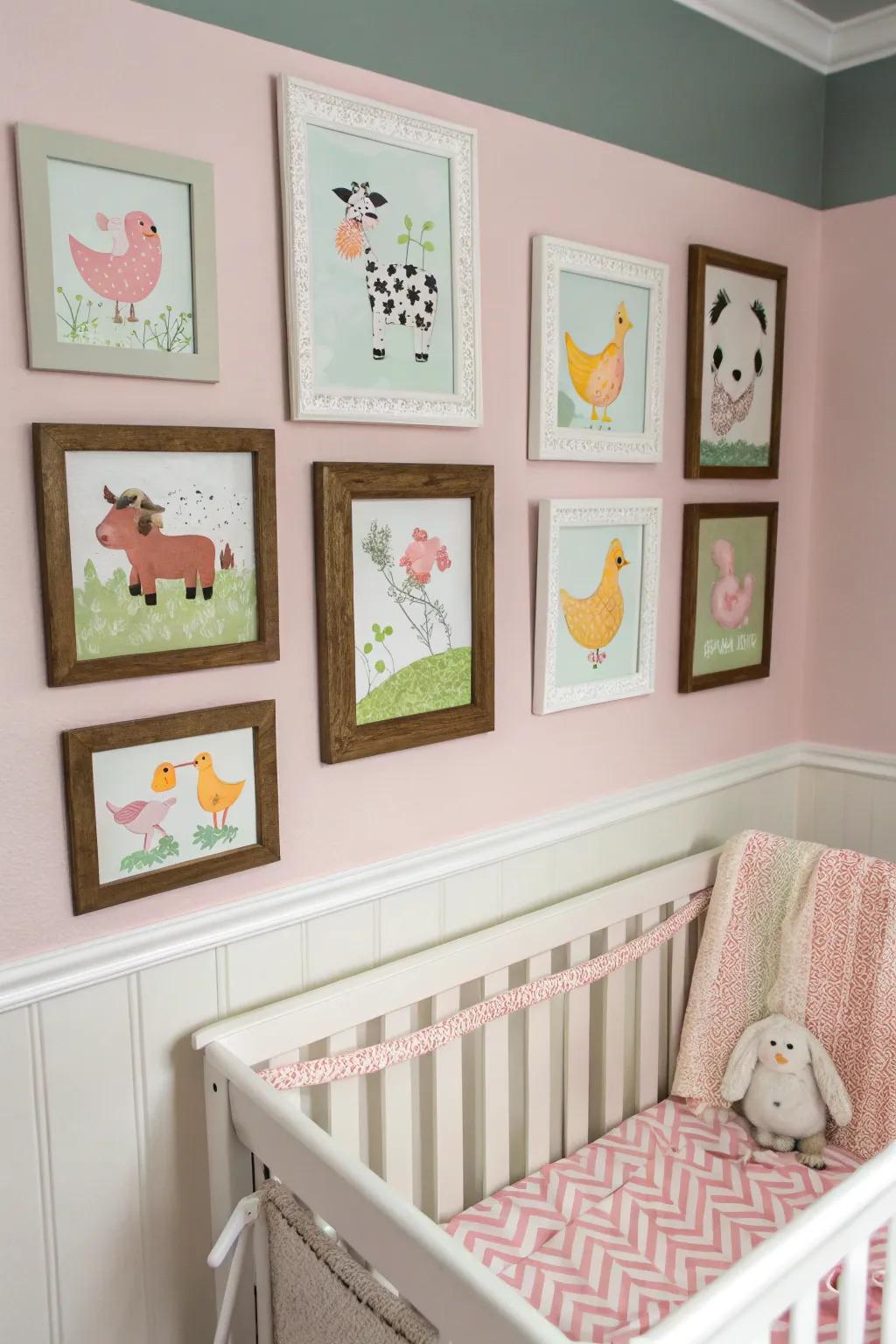 DIY art brings a personal touch to your nursery decor.