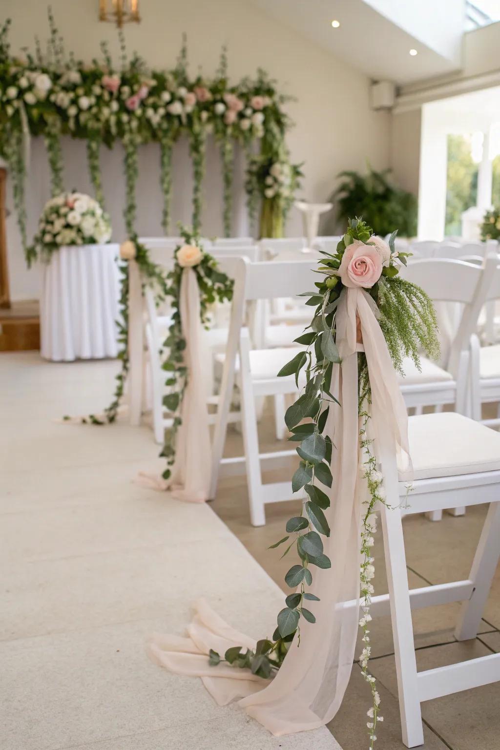 Felt garlands offer a charming and elegant touch to wedding settings.