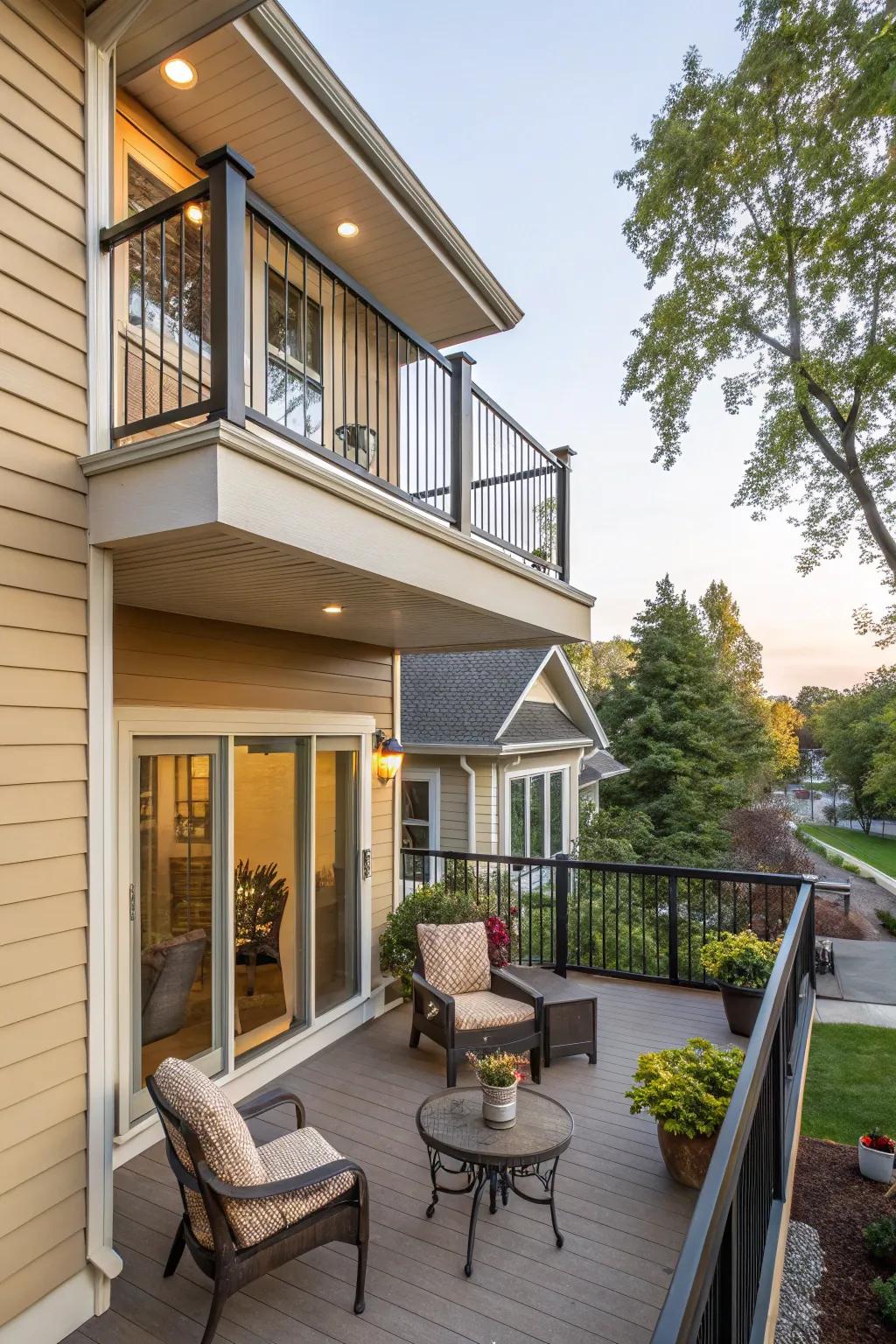 A balcony for enjoying the view and fresh air.