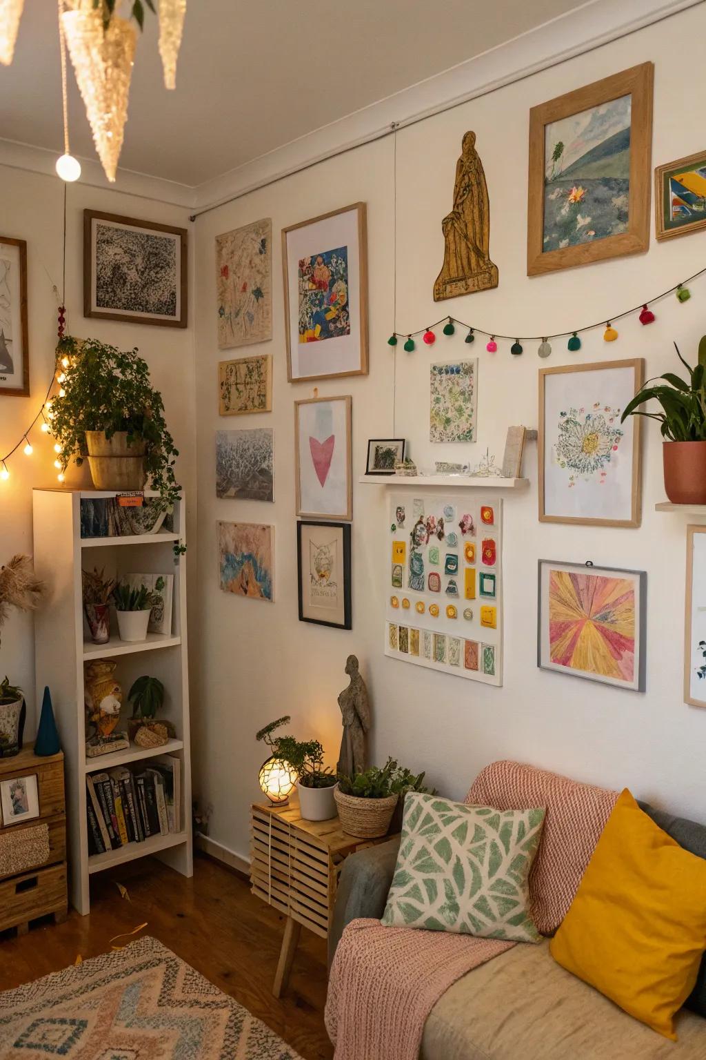 DIY art adds a personal and creative element to your room.