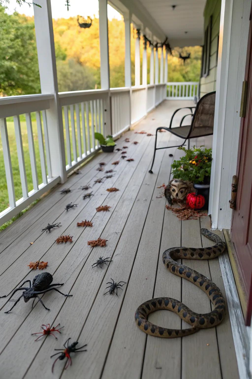 Creepy crawlies add a subtle layer of fright to your decor.