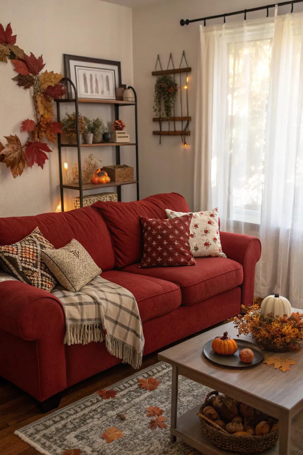 Seasonal decor keeps your living room fresh and in tune with the changing seasons.