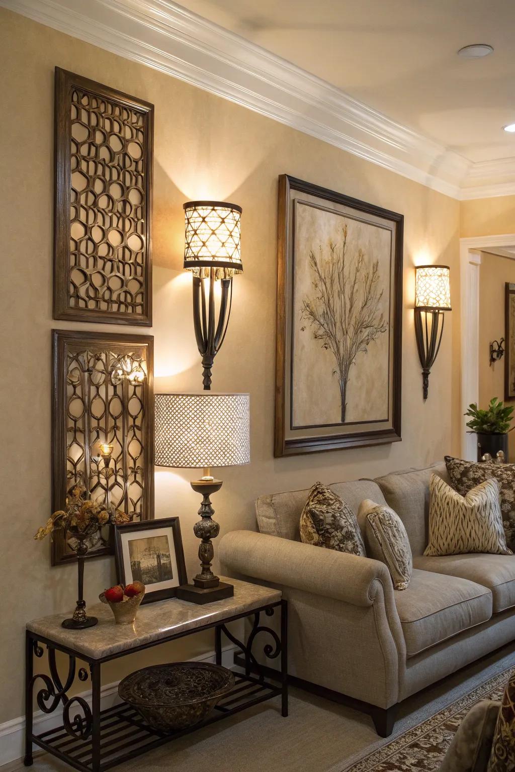 Sconces as art bring aesthetic value to your walls.