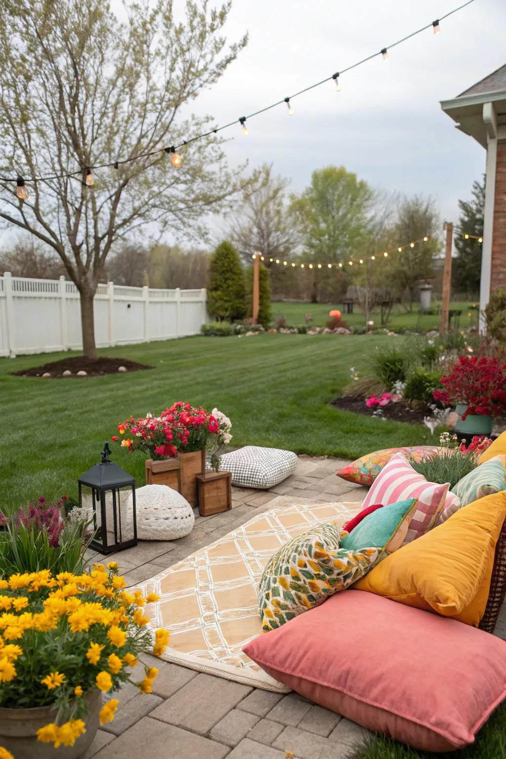 Seasonal decor keeps your backyard looking fresh and vibrant.