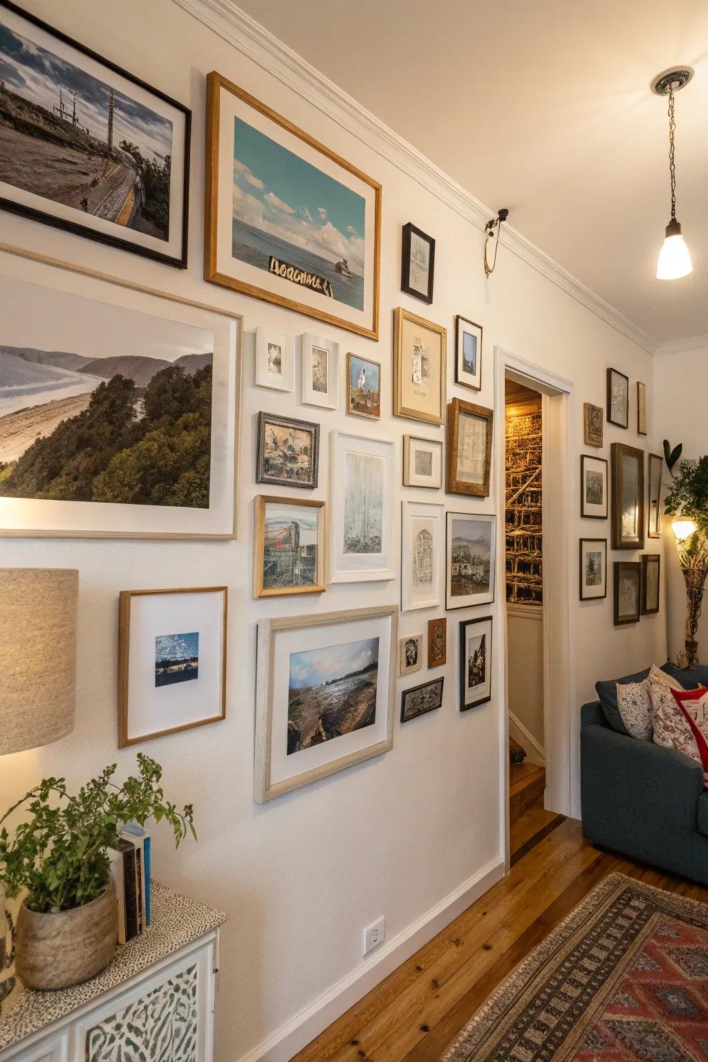 A gallery wall personalizes your space.