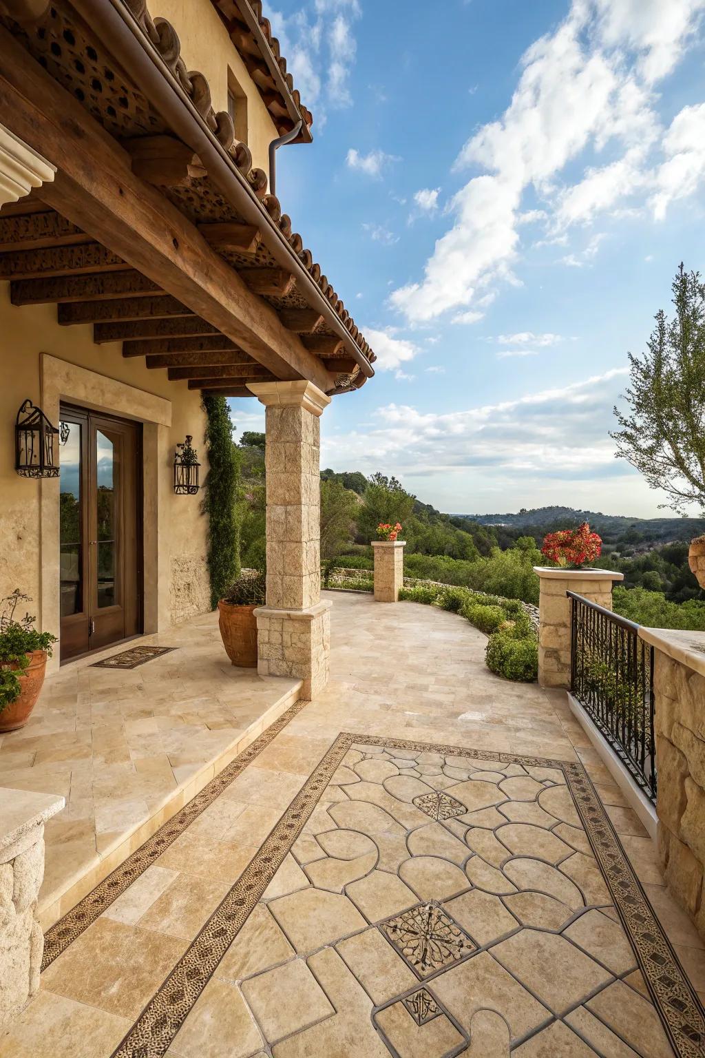 Achieve Mediterranean elegance with travertine tiles.