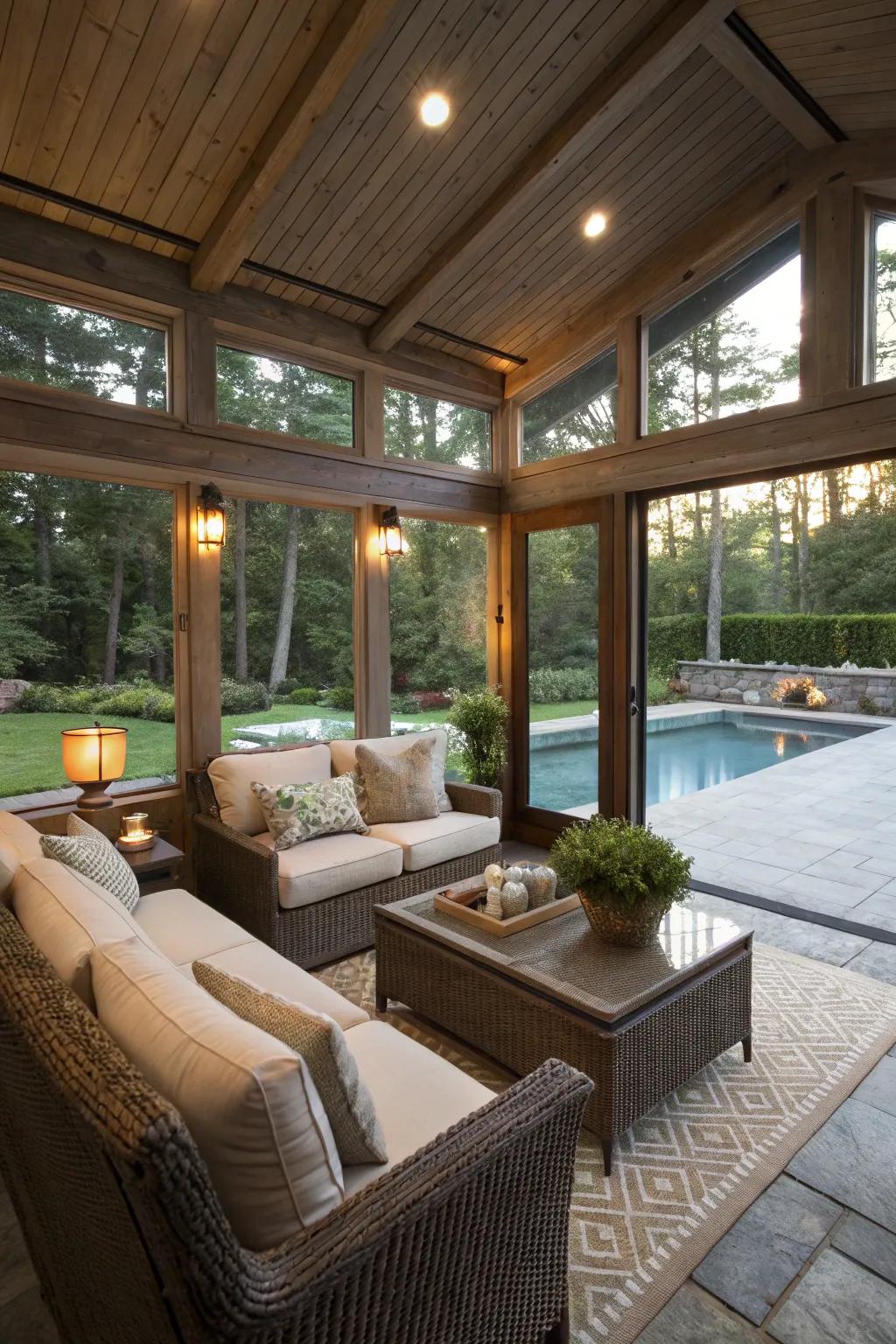 A relaxing lounge area perfect for unwinding by the pool.