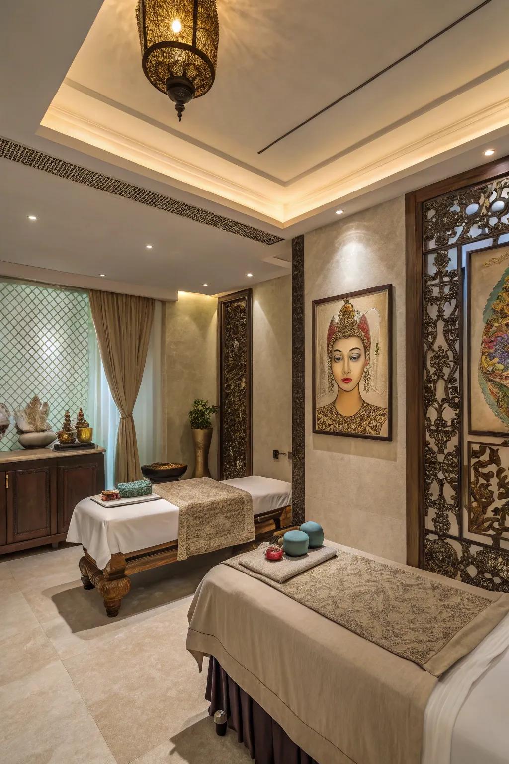 Enhance your spa with cultural and artistic touches.