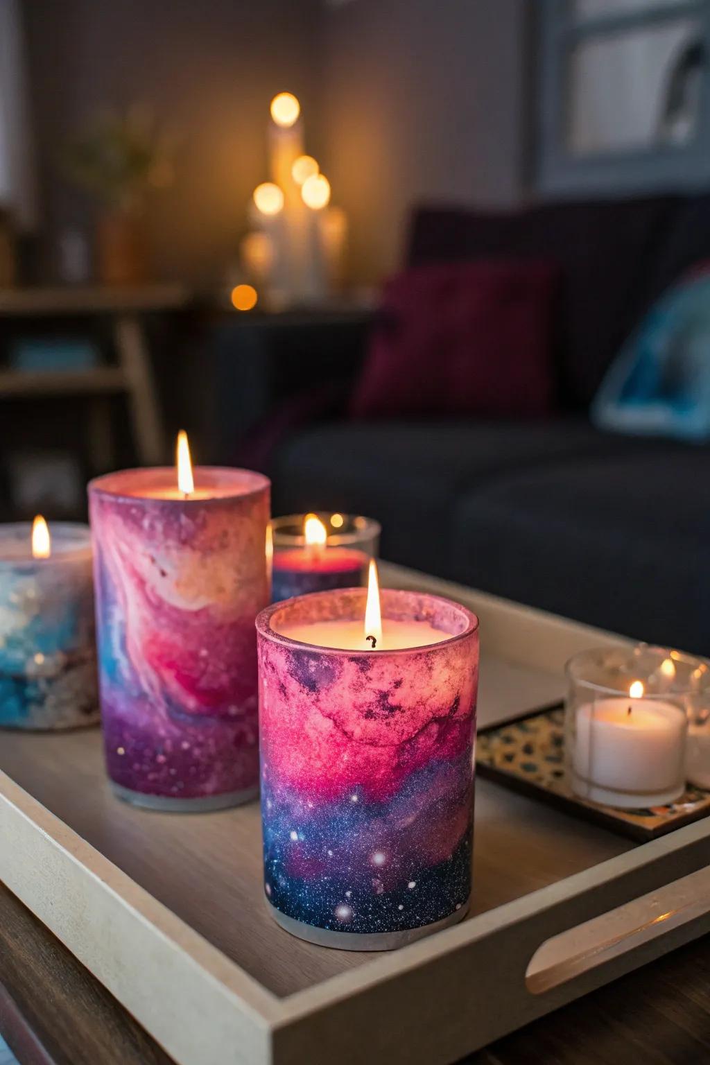 Nebula-inspired candles that bring the universe's beauty to your decor.