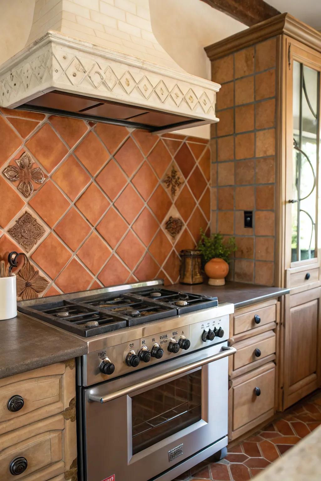 Terracotta tiles exude warmth and an earthy charm.