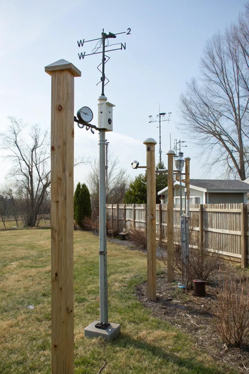 Combine functionality and interest with weather station posts.