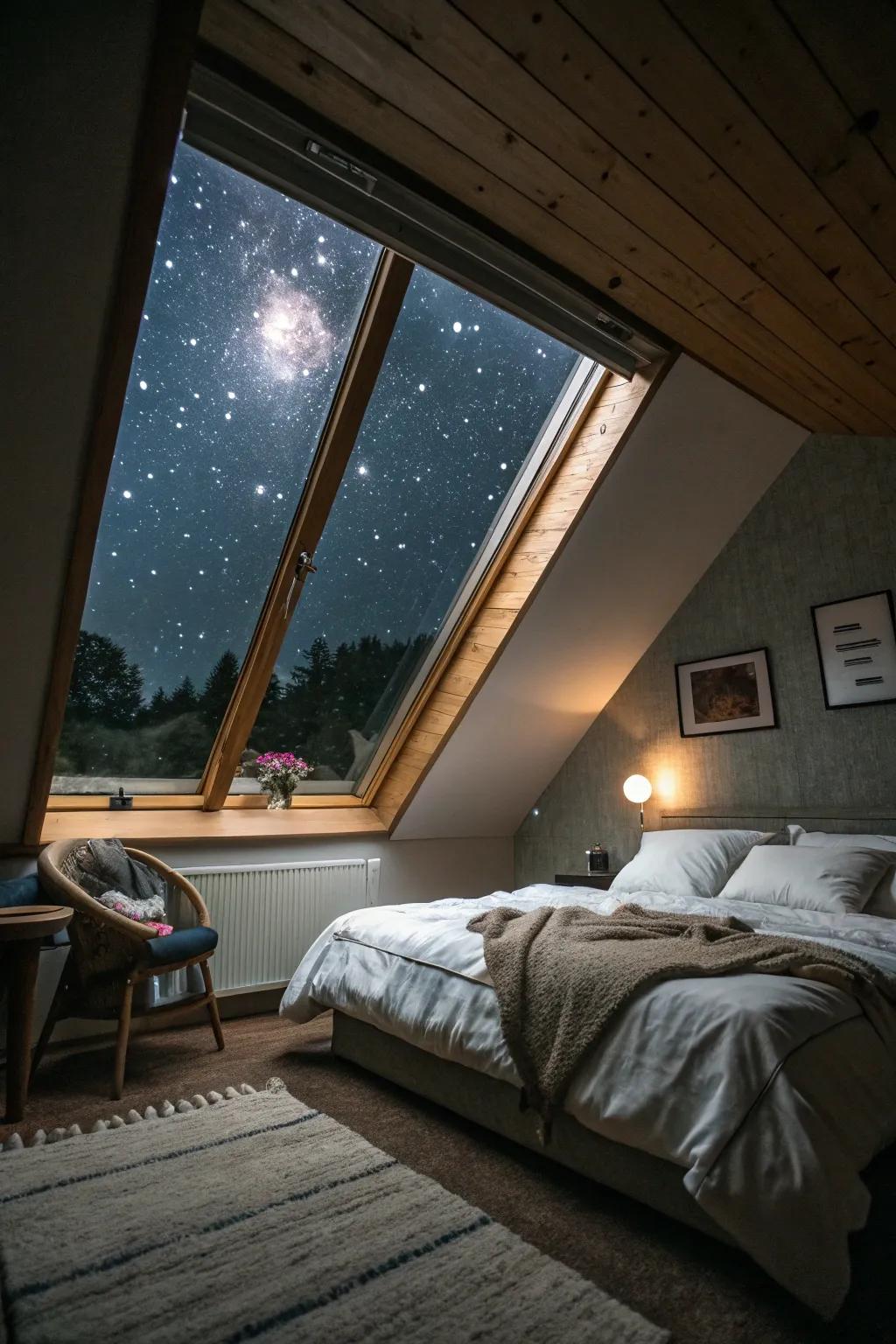 Skylights bring the magic of the night sky into your bedroom.