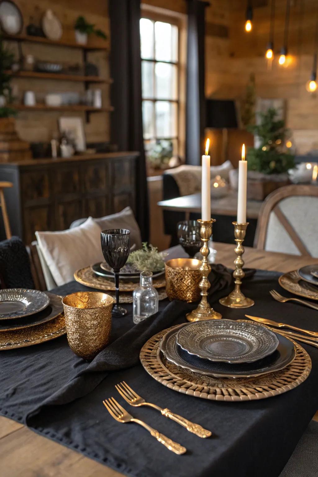 Rustic glam with a cozy chic vibe.