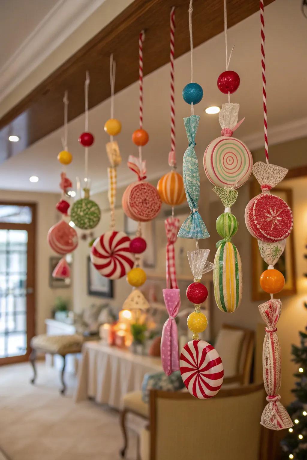 DIY candy ornaments add personal charm to your decor.