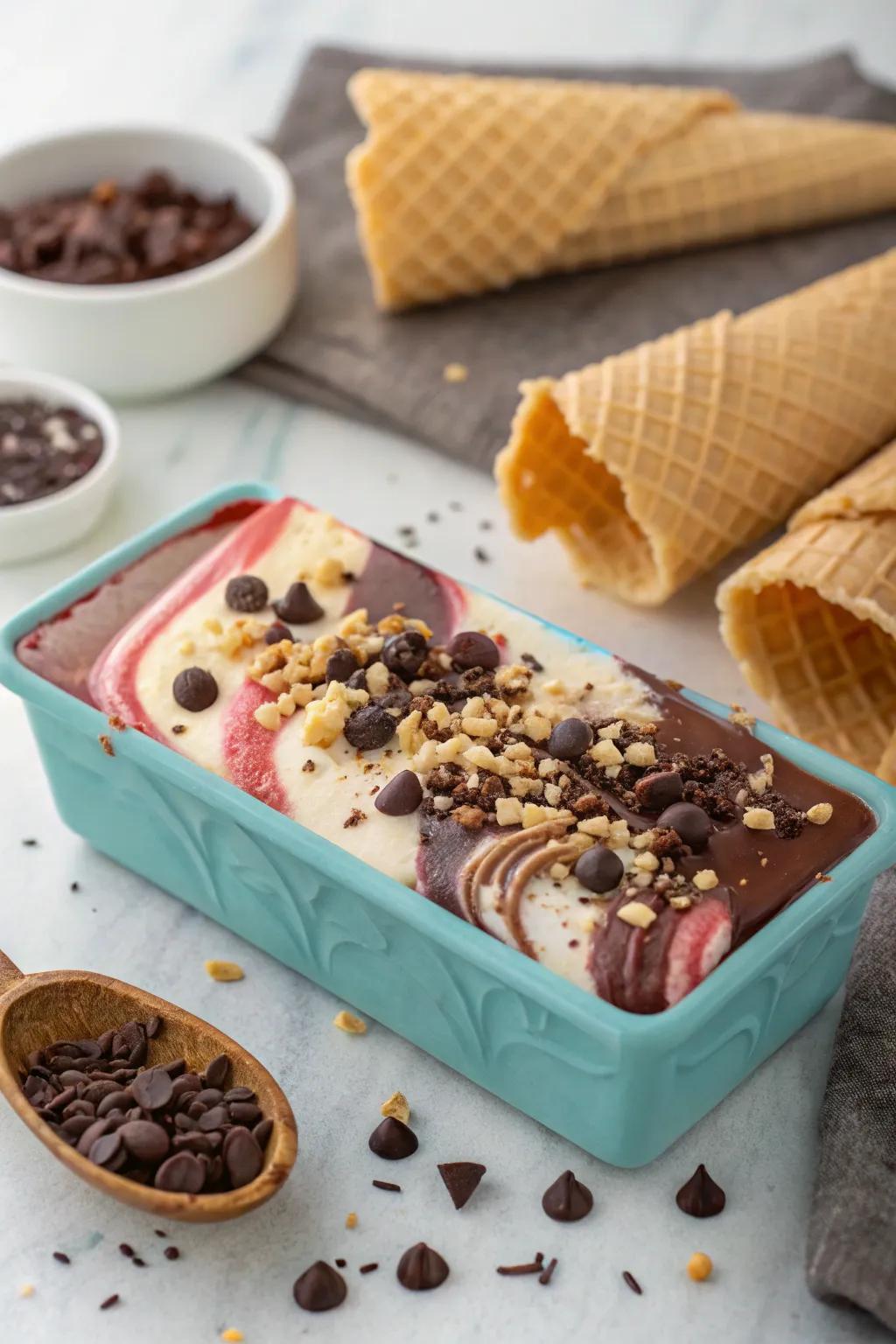 A refreshing chocolate ice cream bar for a sweet finale.