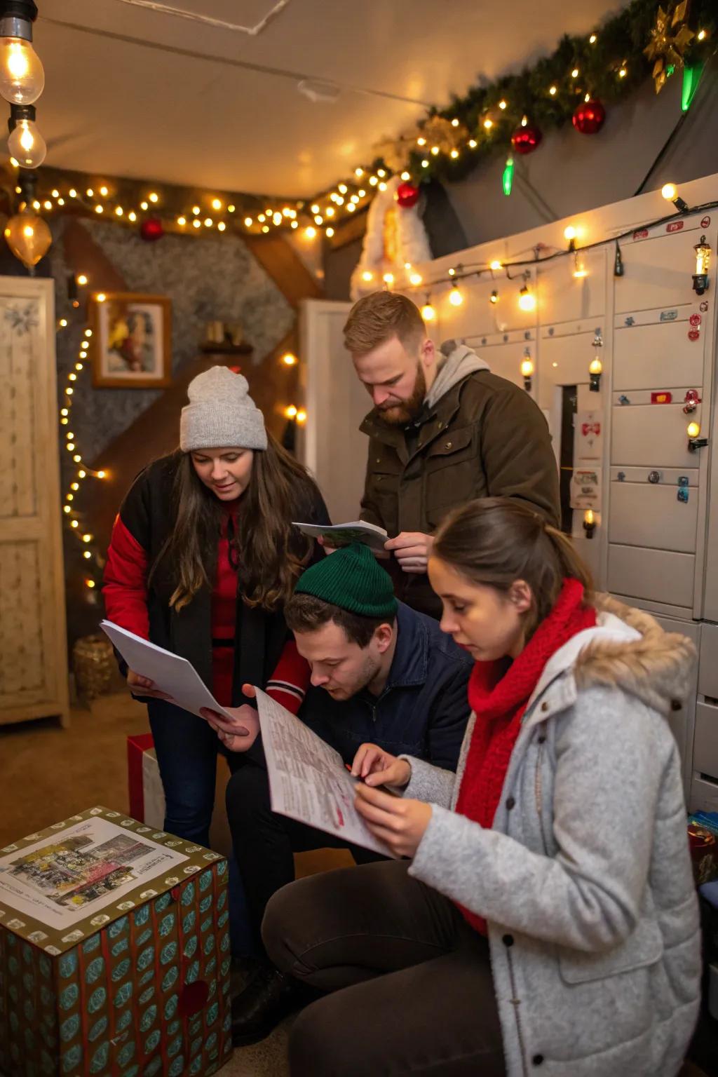 An intriguing holiday-themed escape room that brings out everyone's inner detective.