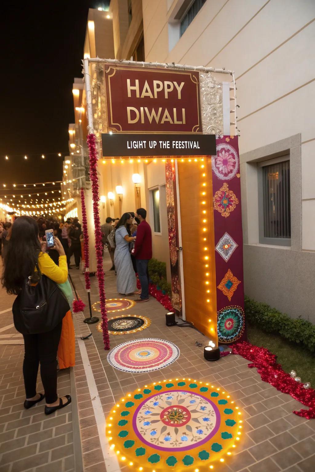 Festive signage adding personality and fun to the photo booth.