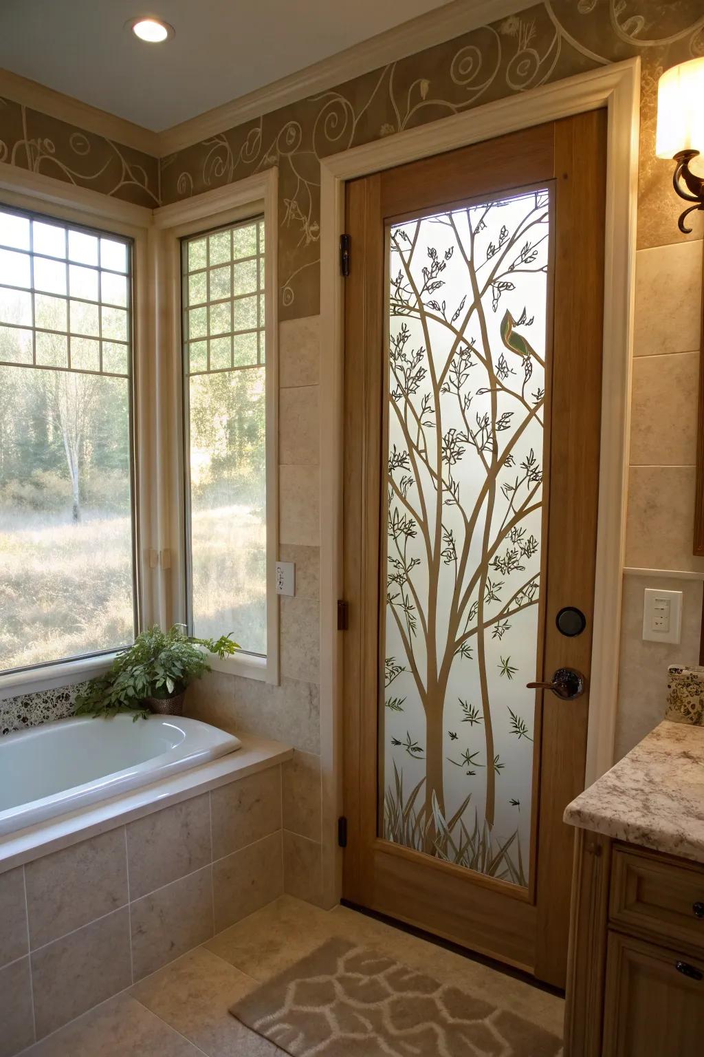 Calm serenity with nature-inspired panels.