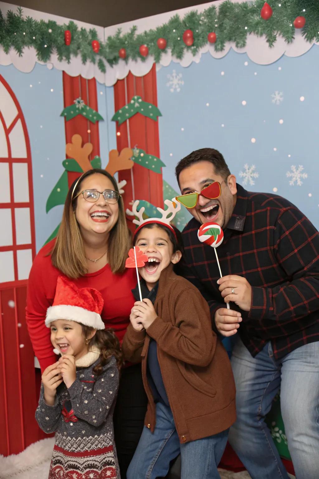 Capture the holiday spirit with a fun photo booth.