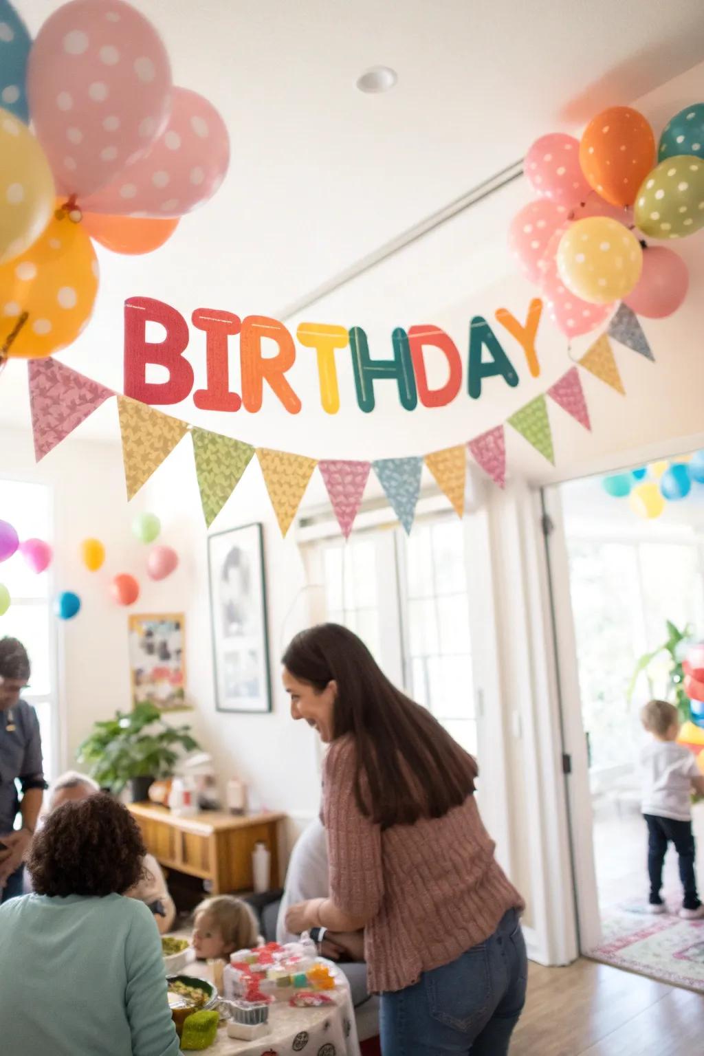 Personalized felt garlands add a memorable touch to any celebration.