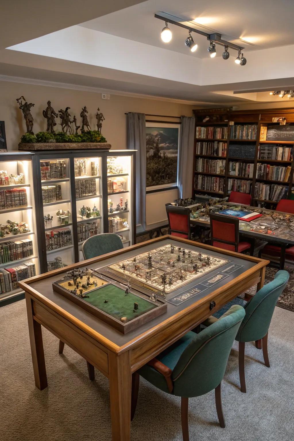 A Warhammer-themed space that celebrates collection and artistry.