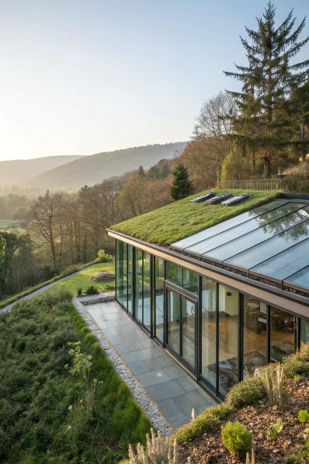 An eco-friendly roof that merges sustainability with style.