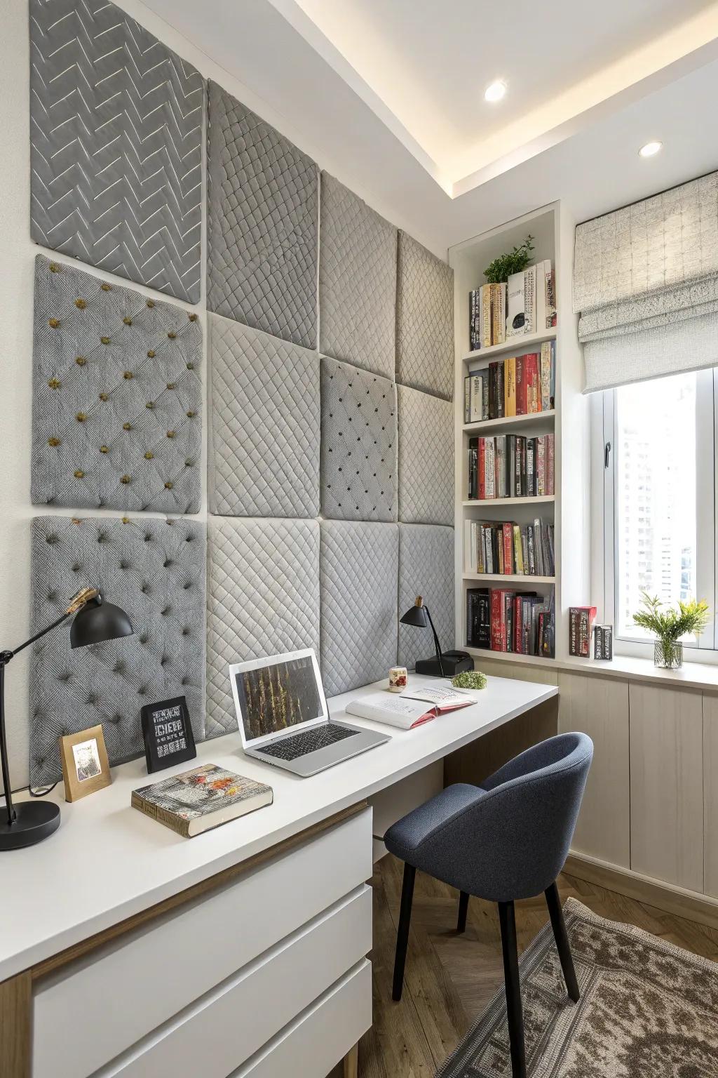 Sound-blocking panels enhance focus by reducing noise.