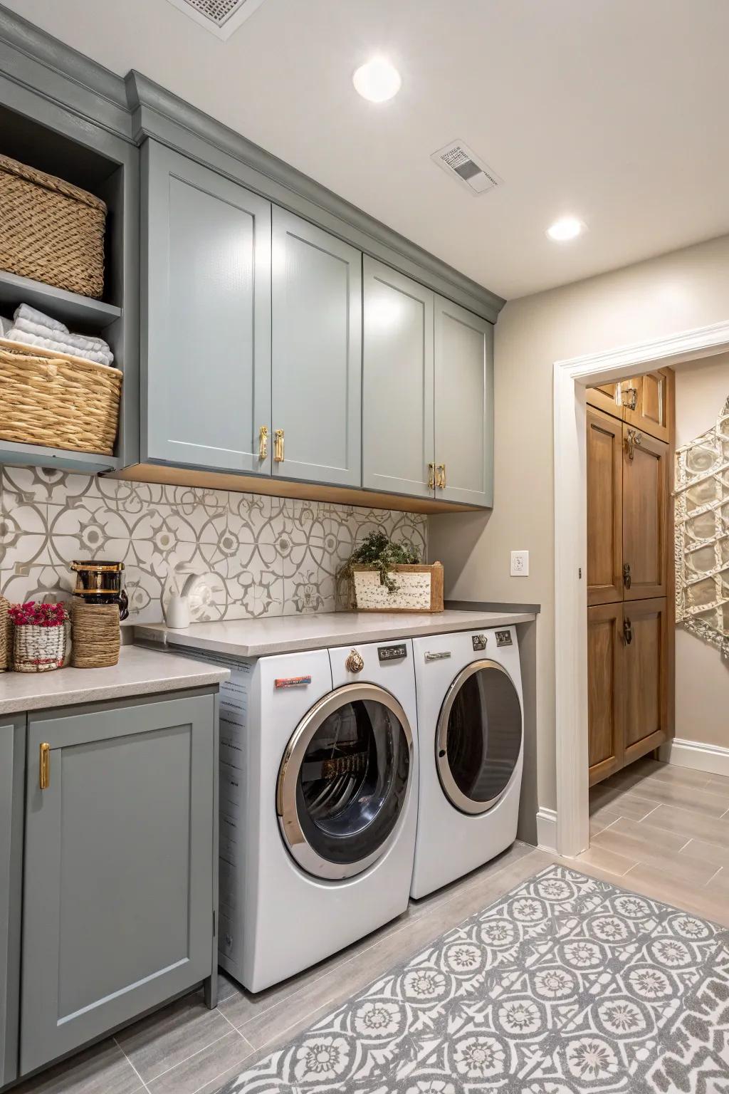 Unique finishes allow you to express your style in the laundry room.