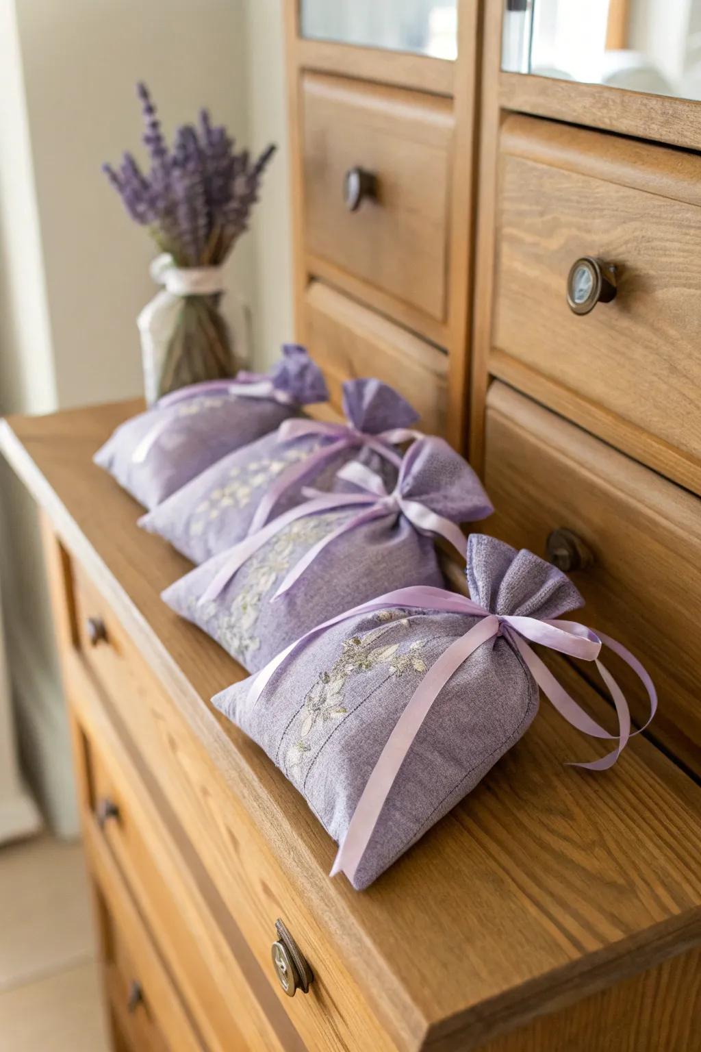 Freshly scented lavender sachets for your home.