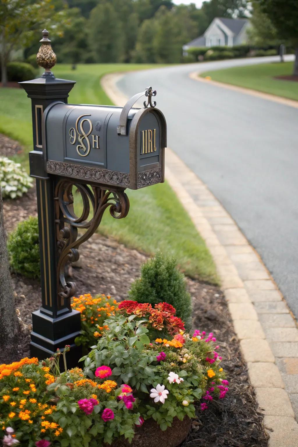 A monogram adds a personal and unique touch to your mailbox.