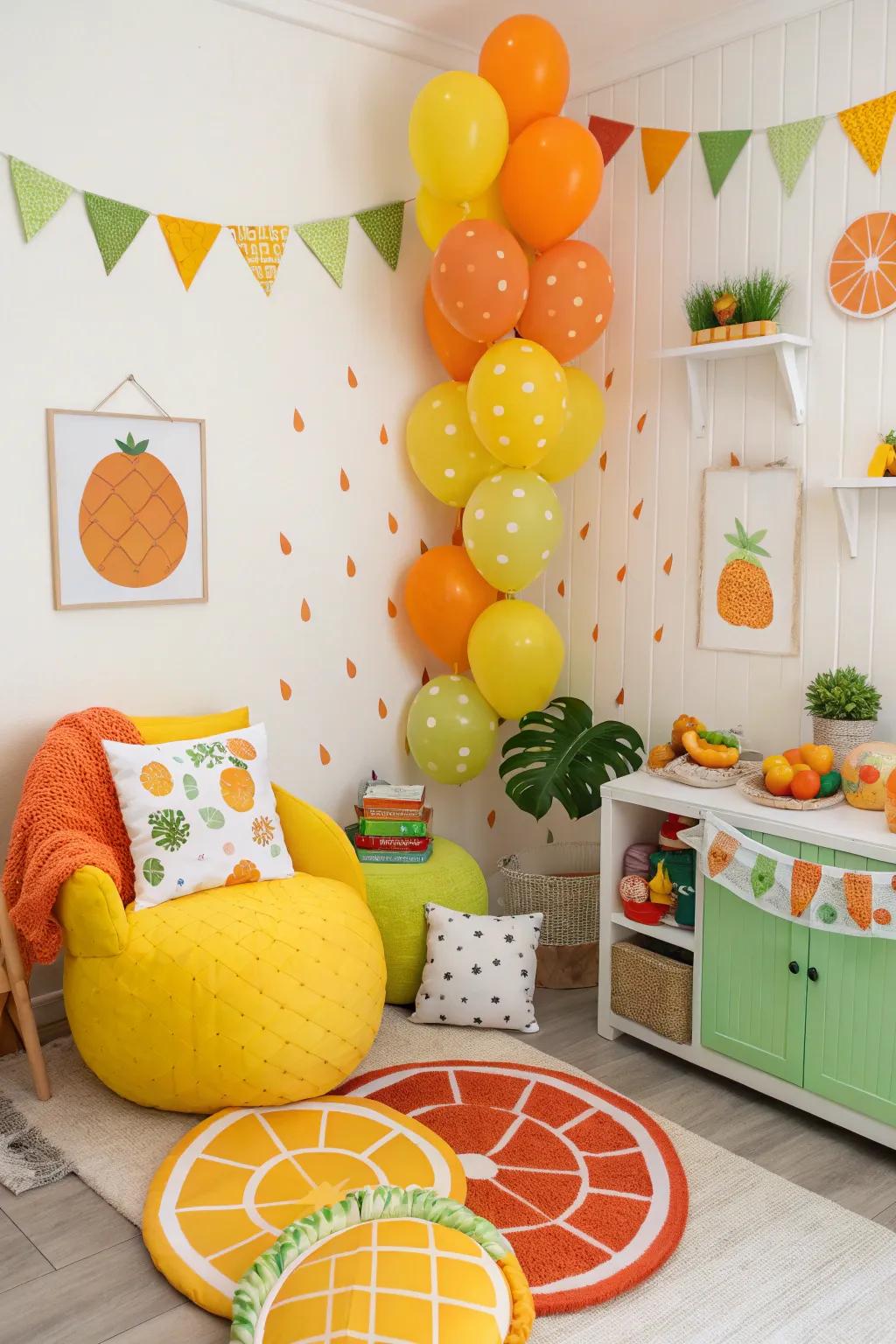 Bring a zest of freshness with a citrus-themed nursery.