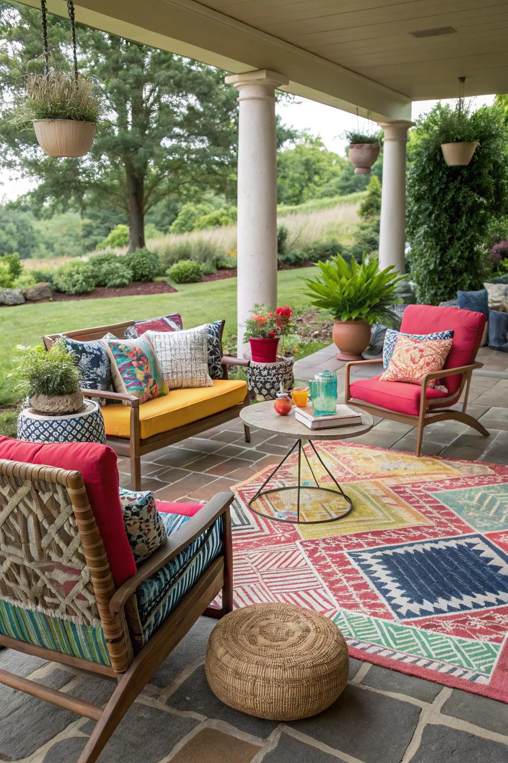 Eclectic appeal with mixed patterns.