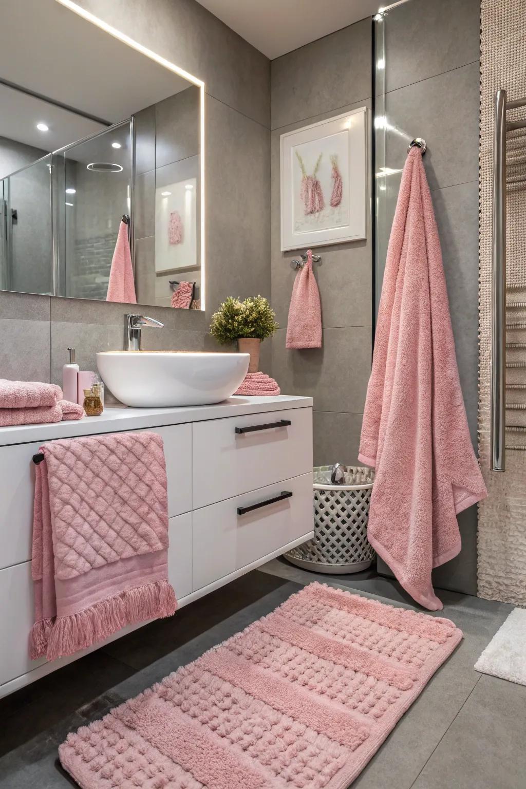 Pink textiles offer a chic and simple color update.