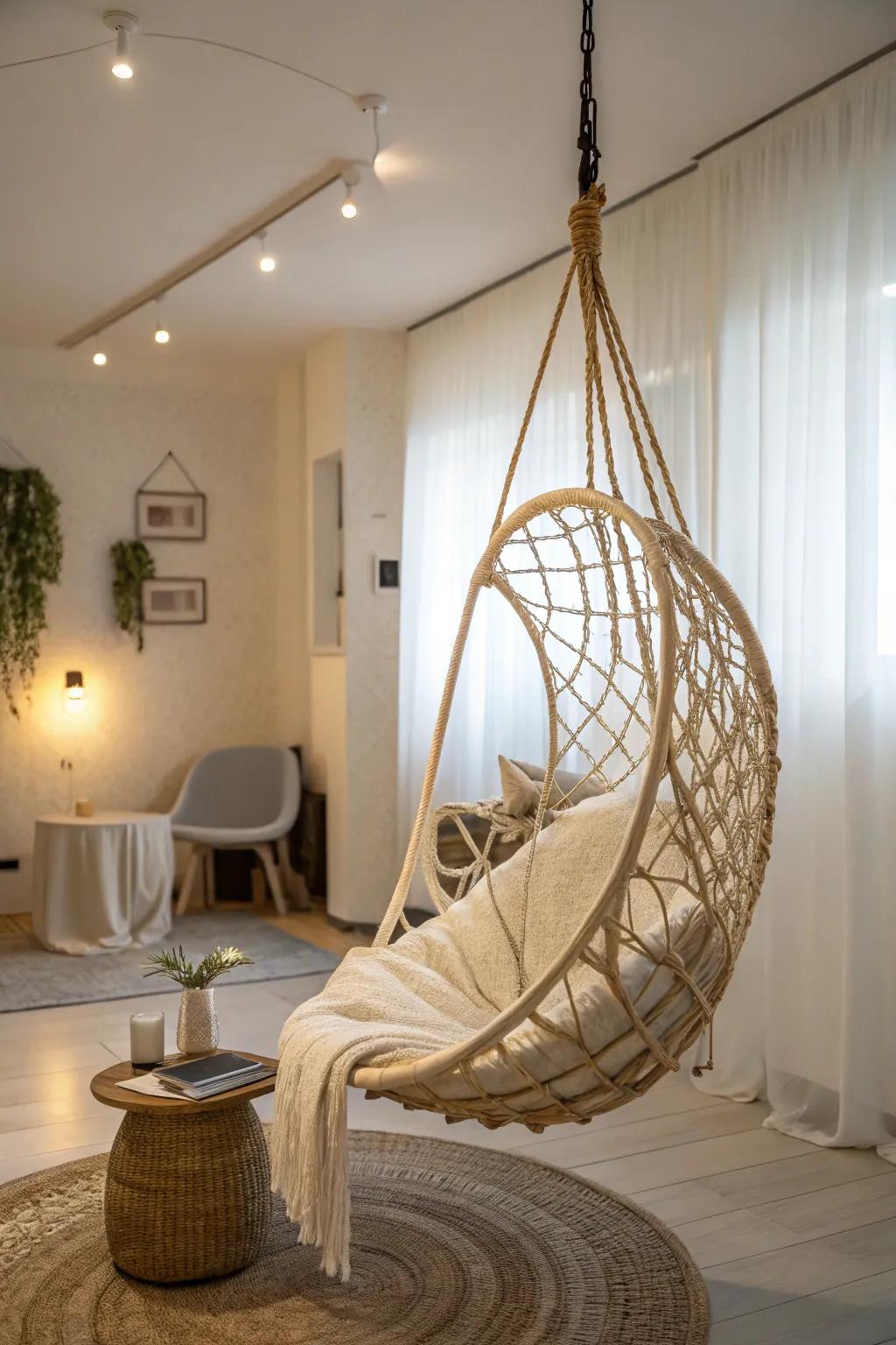 Unconventional elements can enhance serenity.