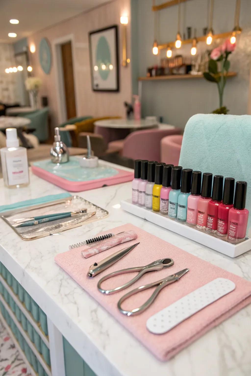 Color coordination enhances your salon's visual appeal.