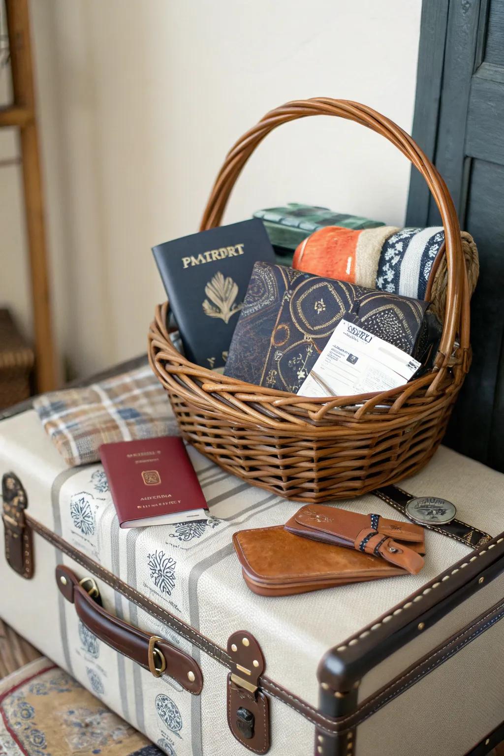 Inspire wanderlust with travel accessories in the Easter basket.