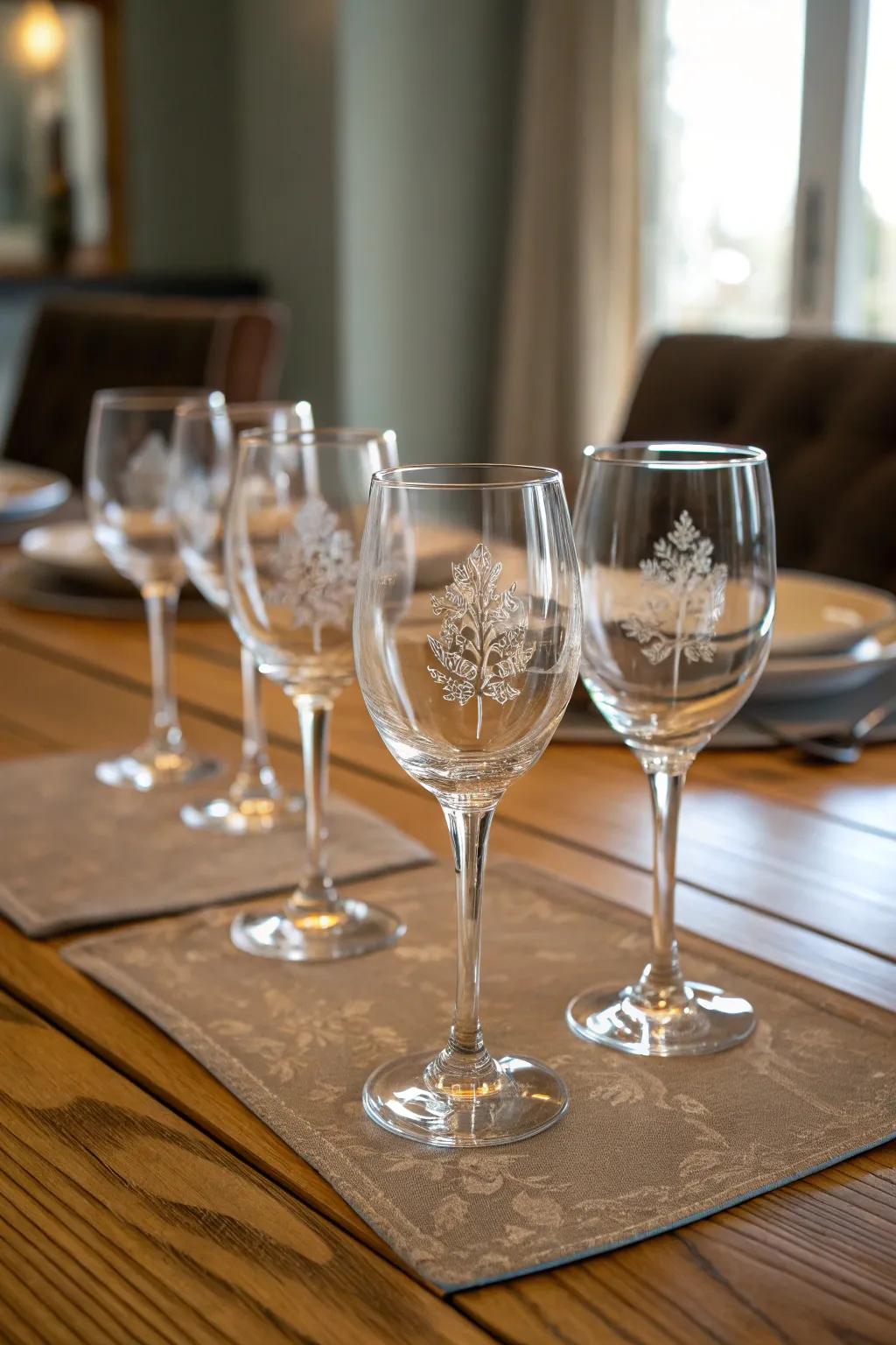 Wine glasses that toast to personal style.