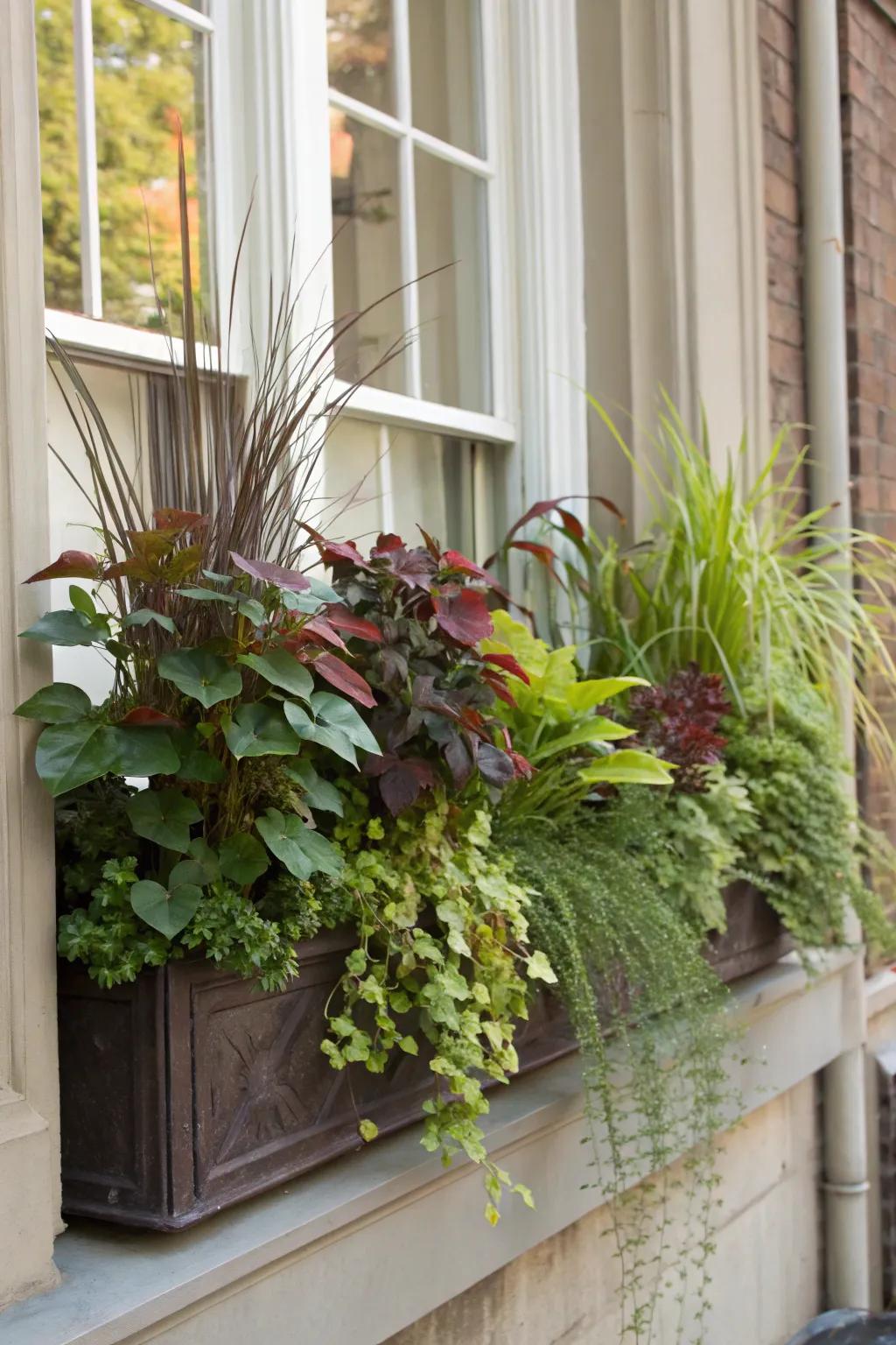 An eclectic mix of plants for vibrant visual interest.