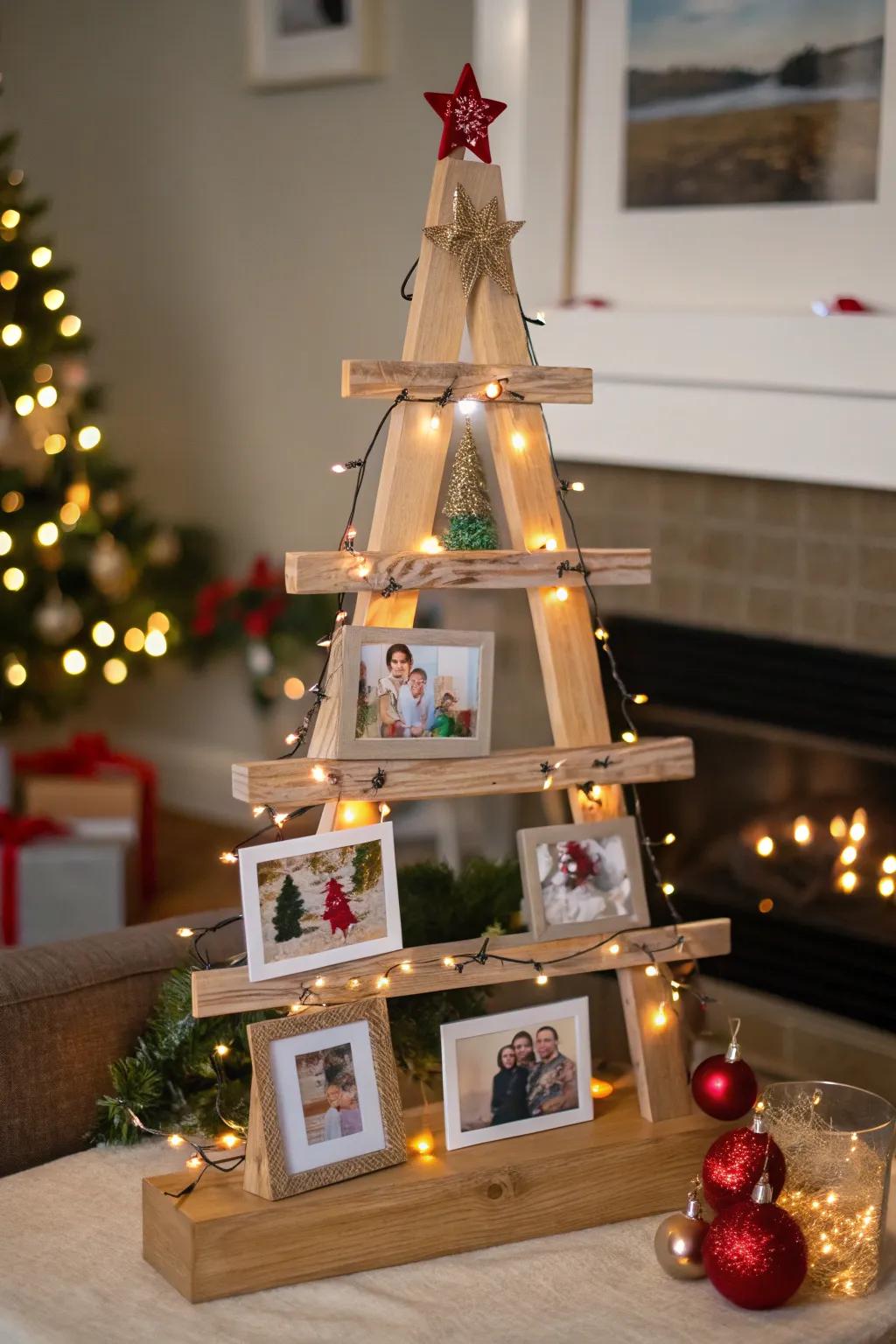 A tree that beautifully displays treasured family memories.