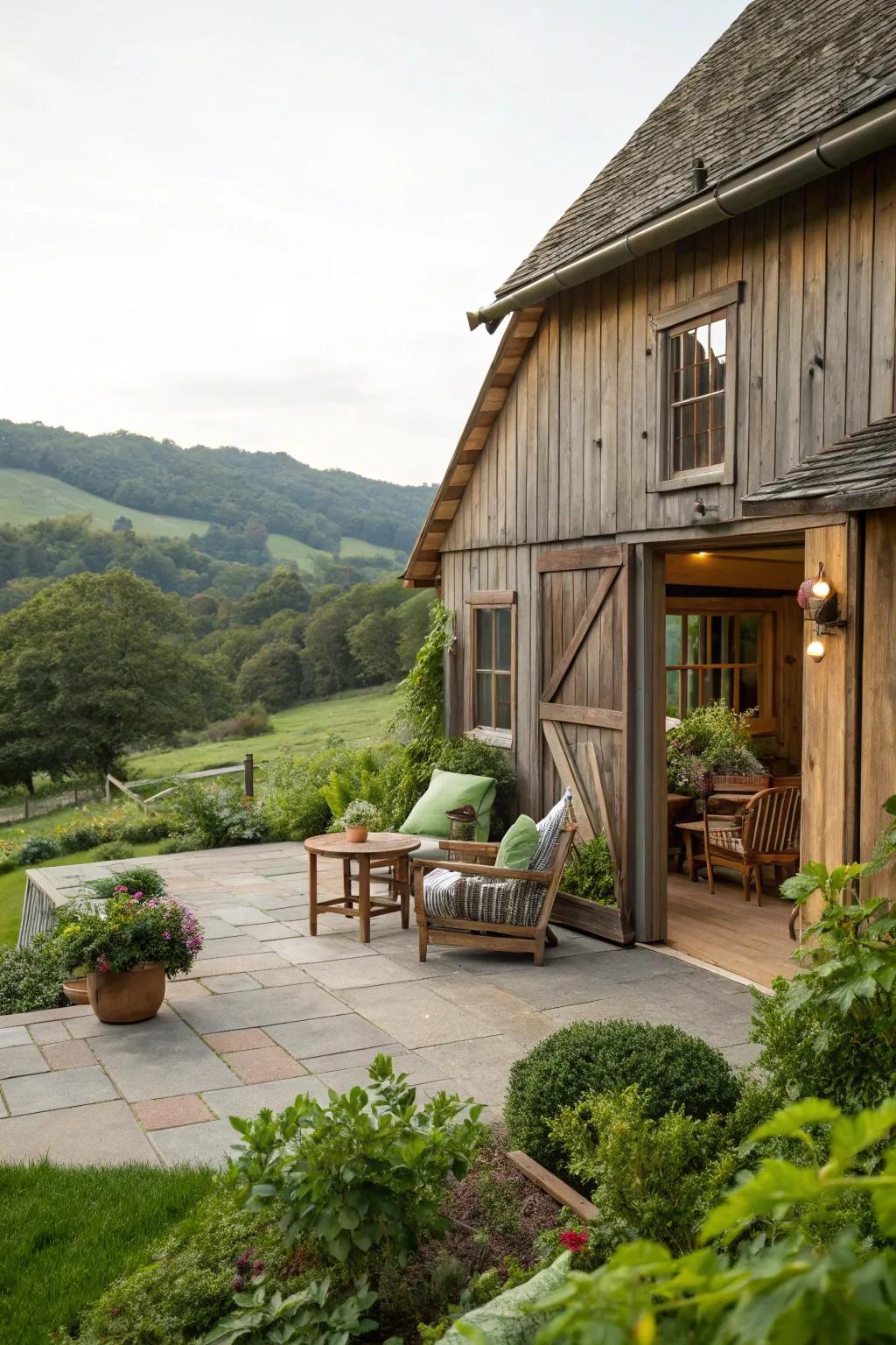 A private patio oasis for relaxation and enjoying nature.