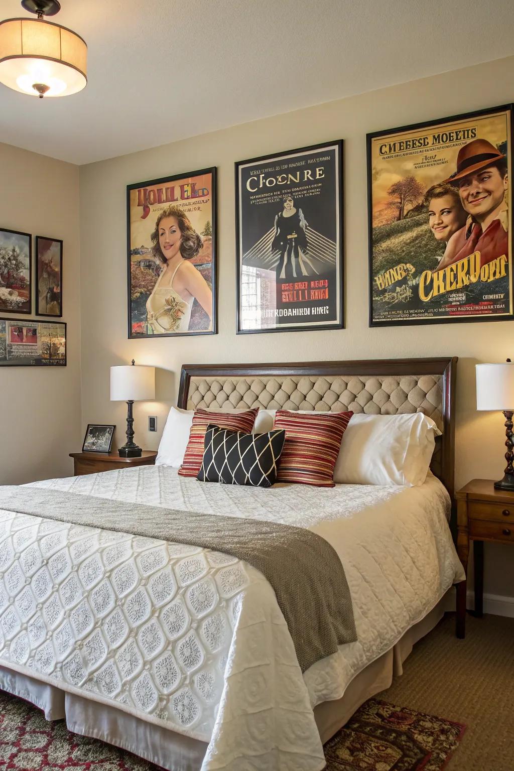 Vintage posters can bring charm and nostalgia.